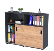 Тумба офисная Open Office LSN-141-115 антрацит Loft Design