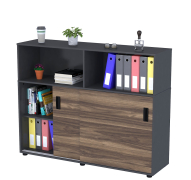 Тумба офисная Open Office LSN-141-115 антрацит Loft Design