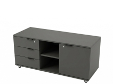 Тумба мобільна WS-3S-1D Work Space антрацит Loft Design