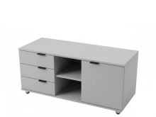 Тумба мобільна WS-3S-1D Work Space попелястий Loft Design