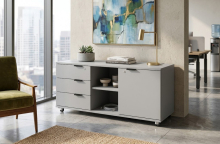 Тумба мобільна WS-3S-1D Work Space попелястий Loft Design