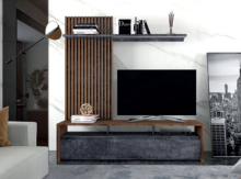 Стінка Нео дуб ліворно / бетон темний Gerbor