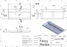 Умивальник Laurine 998 Fancy Marble