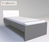 Ліжко Х-09 X-Скаут білий матовий/сірий матовий Санті