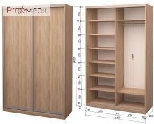 Шкаф-купе Roko 2.62.242.60-1 2 ДСП 140