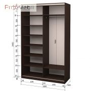 Шафа-купе Roko 2.62.242.60-1 2 дзеркала 120