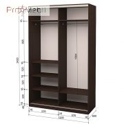 Шафа-купе Roko 2.42.242.60-2 ДСП дзеркало 120