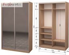 Шкаф-купе Roko 2.42.242.60-2 2 зеркала 160