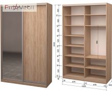 Шкаф-купе Roko 2.64.242.60-2 ДСП зеркало 160