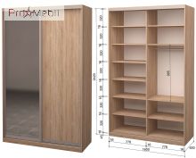 Шкаф-купе Roko 2.64.242.60-2 ДСП зеркало 179.2