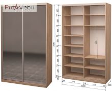 Шкаф-купе Roko 2.64.242.60-2 2 зеркала 160