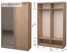 Шафа-купе Roko 2.22.242.60-1 ДСП дзеркало 140