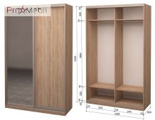 Шафа-купе Roko 2.22.242.60-1 ДСП дзеркало 179.2