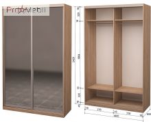 Шкаф-купе Roko 2.22.242.60-1 2 зеркала 179.2