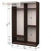 Шафа-купе Roko 2.22.242.60-3 ДСП дзеркало 120