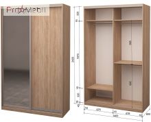Шкаф-купе Roko 2.22.242.60-3 ДСП зеркало 160