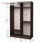 Шкаф-купе Roko 2.22.242.60-3 ДСП зеркало 160