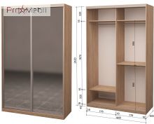 Шкаф-купе Roko 2.22.242.60-3 2 зеркала 160