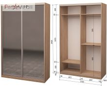 Шкаф-купе Roko 2.22.242.60-3 2 зеркала 179.2