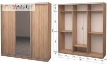 Шкаф-купе Roko 3.222.242.60-3 2 ДСП зеркало 239.2