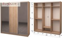 Шафа-купе Roko 3.222.242.60-3 ДСП 2 дзеркала 209.2
