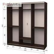 Шафа-купе Roko 3.222.242.60-3 ДСП 2 дзеркала 209.2