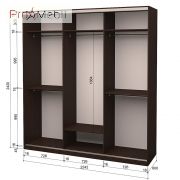 Шафа-купе Roko 3.222.242.60-3 ДСП 2 дзеркала 224.2