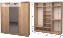 Шкаф-купе Roko 3.262.242.60-3 2 ДСП зеркало 224.2
