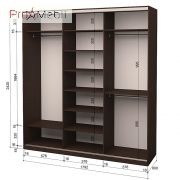 Шафа-купе Roko 3.262.242.60-3 3 дзеркала 179.2