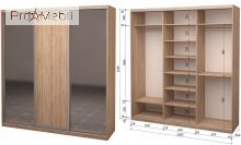Шафа-купе Roko 3.262.242.60-3 ДСП 2 дзеркала 209.2