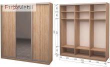Шафа-купе Roko 3.333.242.60-2 2 ДСП дзеркало 179.2
