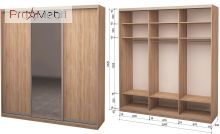Шкаф-купе Roko 3.333.242.60-2 2 ДСП зеркало 209.2