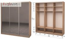 Шафа-купе Roko 3.333.242.60-2 3 дзеркала 179.2