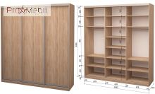 Шкаф-купе Roko 3.464.242.60-2 3 ДСП 209.2
