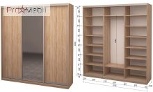 Шафа-купе Roko 3.626.242.60-1 2 ДСП дзеркало 179.2
