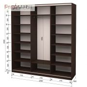 Шафа-купе Roko 3.626.242.60-1 3 дзеркала 239.2