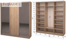 Шафа-купе Roko 3.626.242.60-1 ДСП 2 дзеркала 179.2