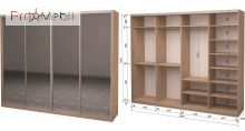 Шафа-купе Roko 4.2236.242.60-3 4 дзеркала