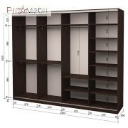 Шафа-купе Roko 4.2236.242.60-3 2 ДСП 2 дзеркала