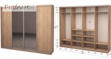 Шафа-купе Roko 4.2442.242.60-2 2 ДСП 2 дзеркала