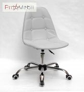 Стул офисный Alex Office ЭкоКожа серый 10 Onder Mebli