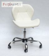 Стул офисный Invar Office ЭкоКожа молочный 56 Onder Mebli