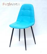 Стул Alex BK Metal ЭК голубой 52 Onder Mebli