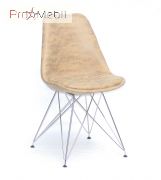 Стілець Milan Soft Chrom ML НК жовтий MR-201 Onder Mebli