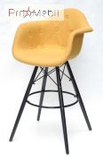 Стілець барний Leon Bar ВК Soft Вовна жовта W-4 Onder Mebli