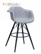 Стілець барний Leon Bar ВК Soft Вовна сіра W-16 Onder Mebli