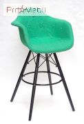 Стілець барний Leon Bar ВК Soft Вовна зелена W-17 Onder Mebli