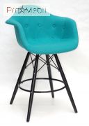 Стілець Напівбарний Leon Soft ВК Bar 65 Вовна бірюза W-18 Onder Mebli