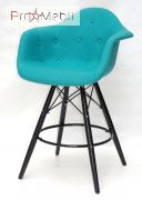 Стілець Напівбарний Leon Soft ВК Bar 65 Вовна бірюза W-18 Onder Mebli