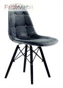 Стілець Alex BK Оксамит сірий В-3 Onder Mebli